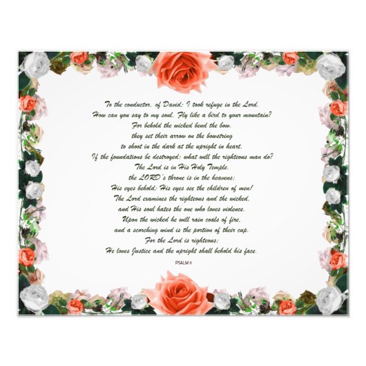 Impression Photo Scripture, Psaume 11, Botanic (Devant)