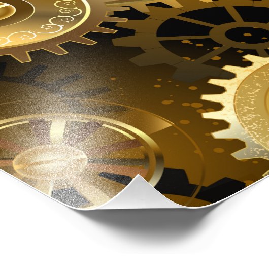 Impression Photo Seamless Steampunk Brass Gears (Coin)