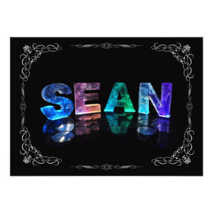 Impression Photo Sean - Le nom Sean dans les lumières 3D (Photo