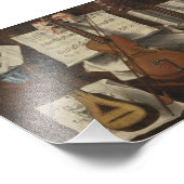 Impression Photo Sebastiano Lazzari Trompe - Violin and Music Notes (Coin)