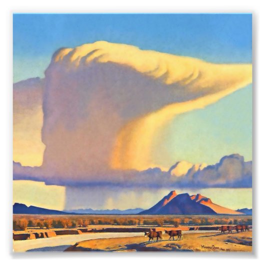 Impression Photo « Sécheresse et déluge » de Maynard Dixon (Devant)