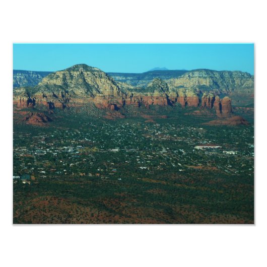 Impression Photo Sedona et Coffee Pot Rock vus d'en haut (Devant)