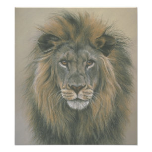 Impression Photo Seigneur de l'affiche de lion de jungle
