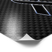 Impression Photo Sensibilisation au ruban Fibre de carbone noire (Coin)