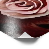 Impression Photo Sepia & Pink Rose Vintage Mariage Gâteau (Coin)