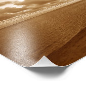 Impression Photo Sepia Toned Beach Scene (Coin)