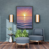 Impression Photo Serenade coucher de soleil sur l'océan