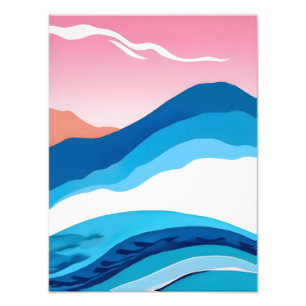 Impression Photo Serene Mountain Dreamscape - Paysage Abstrait