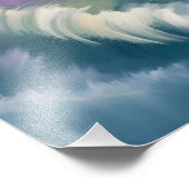 Impression Photo Serene Pastel Abstrait Wave Dreamy Art (Coin)