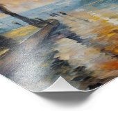 Impression Photo Serene Sunset by Water Impressionist Paysage Art (Coin)