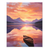 Impression Photo Serene Sunset Canoe Ride (Devant)