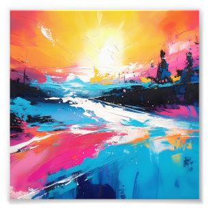 Impression Photo Sérénité radiante : Réflexions Abstraites sur le c