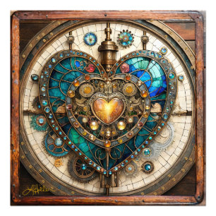 Impression Photo Série Coeur en verre doré Steampunk Steampunk