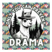 Impression Photo Seule la Forêt Lama Drame peut être évitée (Devant)