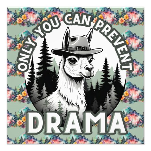 Impression Photo Seule la Forêt Lama Drame peut être évitée (Devant)