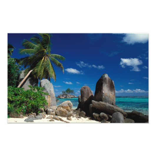 Impression Photo Seychelles, île de Mahe, plage d'Anse Royale. (Devant)