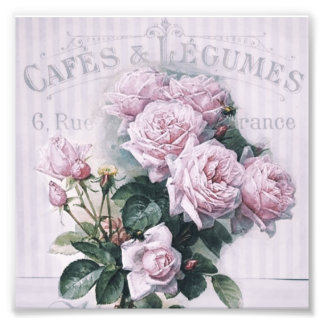 Impression Photo shabby chic, découpage, victorien, français chic,