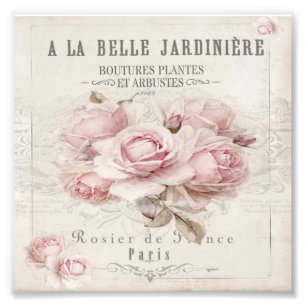 Impression Photo shabby chic, rustique, vintage, floral, collage, p