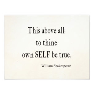 Impression Photo Shakespeare que la citation à Thine possèdent