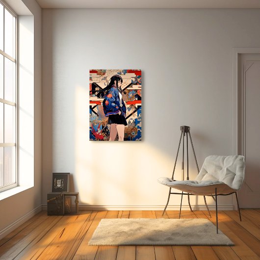 Impression Photo 【SHOP限定イラスト】和柄JKポスター|寿司娘 GenerativeAI