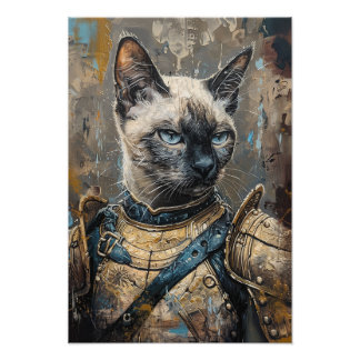 Impression Photo Siamese Cat in Armor