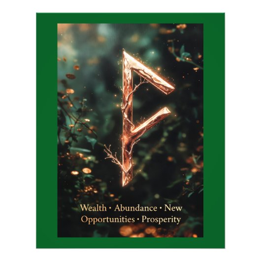 Impression Photo Sigil de prospérité Rune Fehu (Devant)