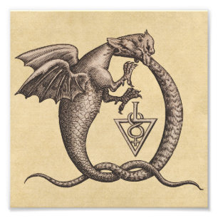 Impression Photo Sigils d'alchimie du soufre et du mercure