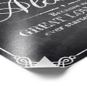 Impression Photo signalisation mariage - tableau noir - Alocohol - (Coin)