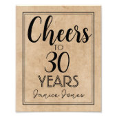 Impression Photo signe de fête du 30e anniversaire (Devant)