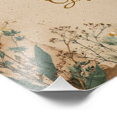 Impression Photo SIGNE DE Mariage Fleur sauvage Boho rustique front (Coin)