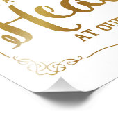 Impression Photo signe mariage, paradis au mariage, or (Coin)