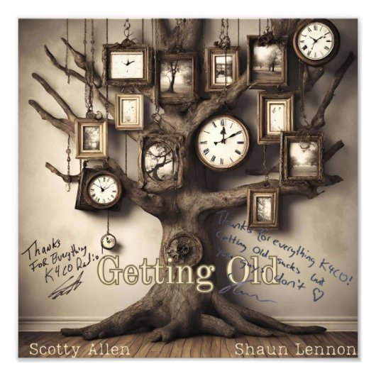 Impression Photo Signé officiel "Obtenir l'ancienne" couverture d'a (Devant)