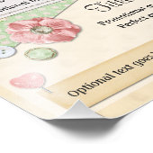 Impression Photo Signe publicitaire à coudre, boutons et ruban (Coin)