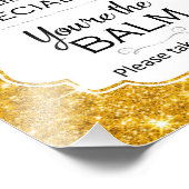 Impression Photo Signe Wedding shower Gold Sparkly Lip Balm Favore (Coin)