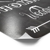 Impression Photo Signer mariage Chalkboard style de fête chemin dro (Coin)