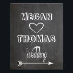 Impression Photo Signer mariage Chalkboard style de fête chemin dro<br><div class="desc">Facile à customiser avec vos noms,  cherchez le côté gauche de ma boutique!</div>