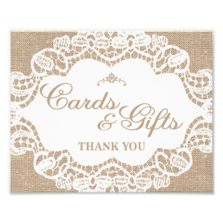 Impression Photo Signes mariages - Burlap & Lace - Cartes et Cadeau