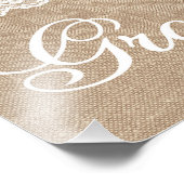 Impression Photo Signes mariages - Burlap & Lace - Groom - (Coin)