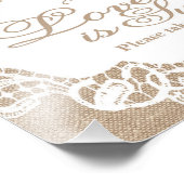Impression Photo Signes mariages - Burlap & Lace - L'amour est doux (Coin)