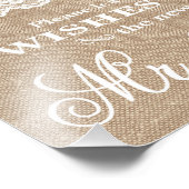 Impression Photo Signes mariages - Burlap & Lace - Voeux - (Coin)