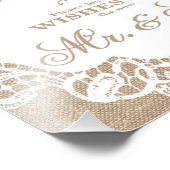 Impression Photo Signes mariages - Burlap & Lace - Voeux - (Coin)