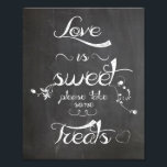 Impression Photo Signet mariage Chalkboard style amour est doux<br><div class="desc">Ajoutez une touche spéciale à votre mariage avec ce joli panneau pour votre barre de bonbons!</div>