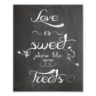 Impression Photo Signet mariage Chalkboard style amour est doux