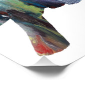 Impression Photo Silhouette abstraite de Grossbeak coloré (Coin)