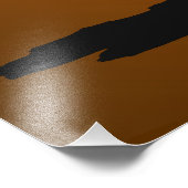 Impression Photo Silhouette citrouille et Feuille (Coin)