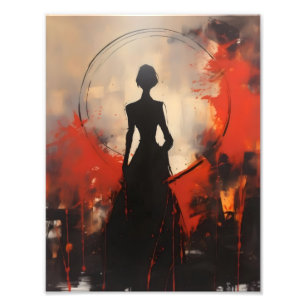 Impression Photo Silhouette de femme abstraite
