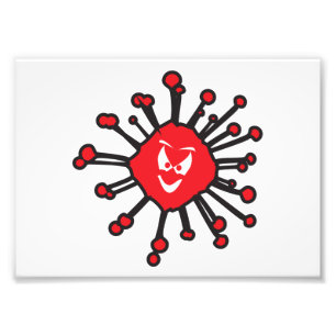 Impression Photo Silhouette de l'infection du visage malveillant 19