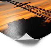 Impression Photo Silhouette de moulin à vent (Coin)