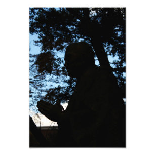 Impression Photo silhouette de statue du temple Chion-in, Kyoto, Ja