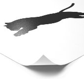 Impression Photo Silhouette de tigre - Choisir la couleur arrière - (Coin)